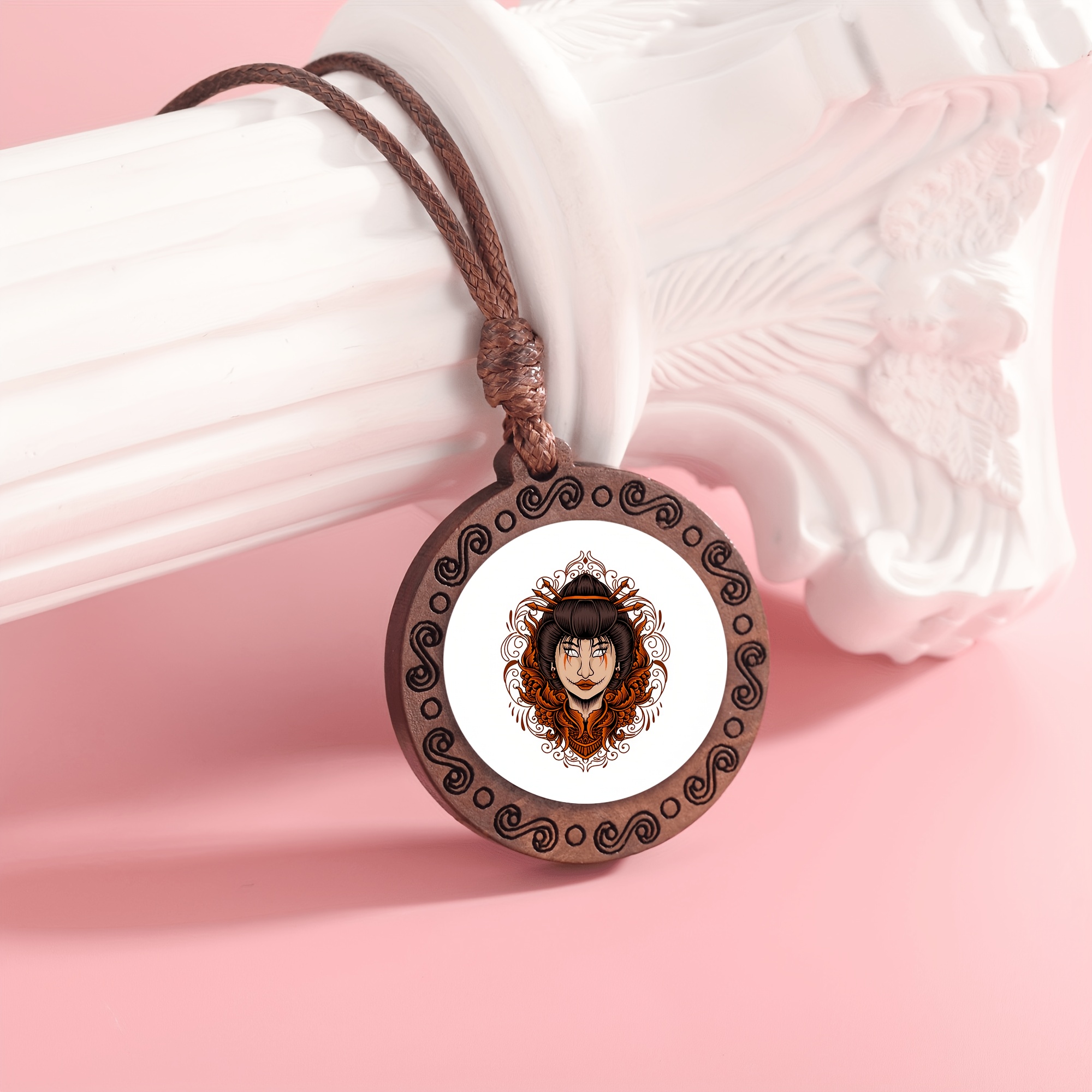 Handcrafted Necklace & Pendant, Synthetic Recycled Wood Design